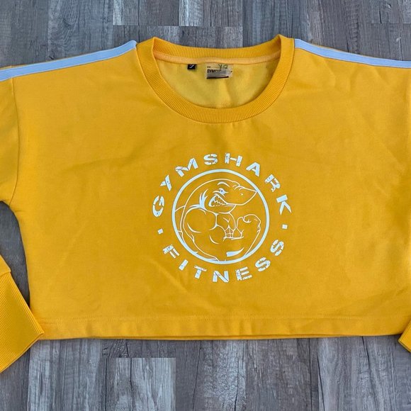 Gymshark Tops - Women's Gymshark Fitness Big Logo L/S Crop Top L